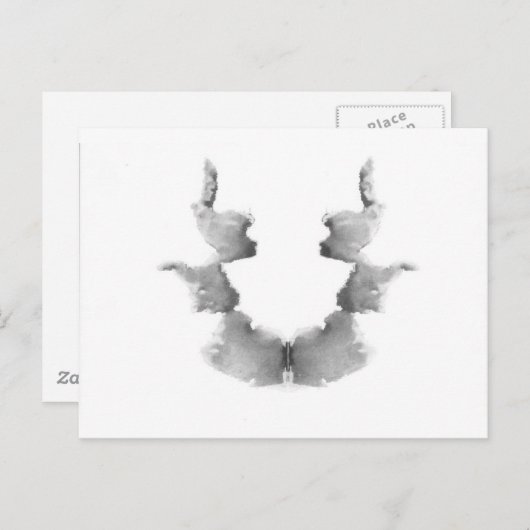 De Rorschach Test Ink Blots Bord 7 koppen Briefkaart (Voorkant / Achterkant)