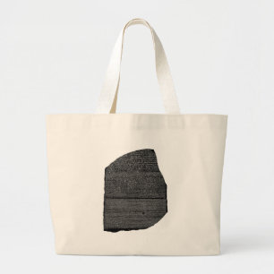 De Rosetta Stone Egyptian Granodiorite Stele Grote Tote Bag