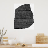 De Rosetta Stone Egyptian Granodiorite Stele Poster (Keuken)