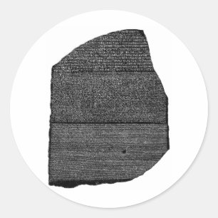 De Rosetta Stone Egyptian Granodiorite Stele Ronde Sticker