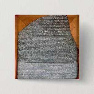 De Rosetta Stone, van Fort St. Julien, Vierkante Button 5,1 Cm