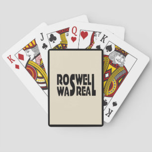 De Roswell-crash van een buitenaards ruimteschip w Pokerkaarten