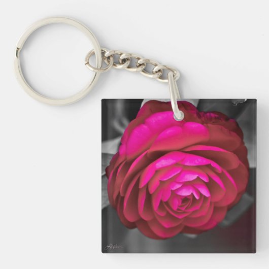 De Rosy Camellia Sleutelhanger (Voorkant)