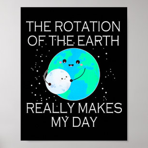 De rotatie van de aarde maakt mijn dag 1 echt poster