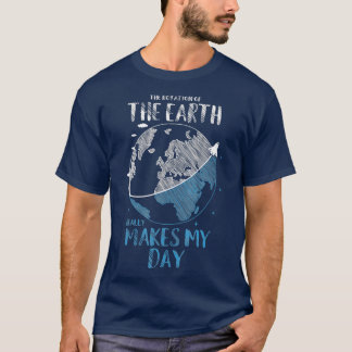 De rotatie van de aarde maakt mijn dagplan echt t-shirt