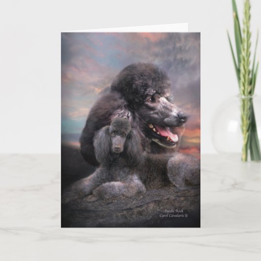 De Rots ArtCard van de poedel Kaart (Voorkant)