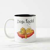 De Rots van honden Tweekleurige Koffiemok (Links)