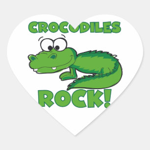 De Rots van krokodillen Hart Sticker