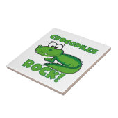 De Rots van krokodillen Tegeltje (Zijkant)
