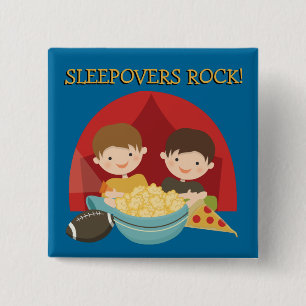 De Rots van Sleepovers Vierkante Button 5,1 Cm