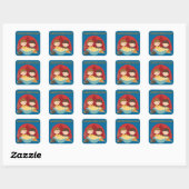 De Rots van Sleepovers Vierkante Sticker (Vel)