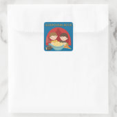 De Rots van Sleepovers Vierkante Sticker (Tas)