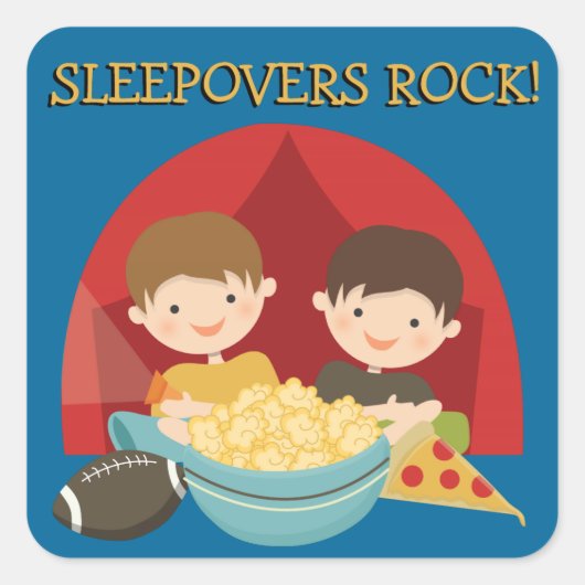 De Rots van Sleepovers Vierkante Sticker (Voorkant)