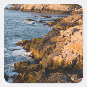 De rotsachtige kust van Isle au Haut in Vierkante Sticker