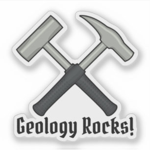 De Rotsen van de geologie!  Het Vinyl van het Logo Sticker
