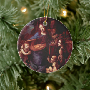 De rotsmadonna van Leonardo da Vinci Keramisch Ornament