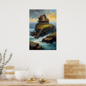 De rottende echo's van een oud houten huis poster (Keuken)