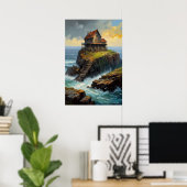 De rottende echo's van een oud houten huis poster (Thuiskantoor)