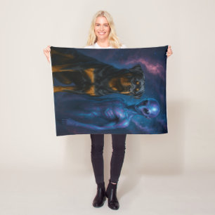 De Rottweiler en de Hemelse Bewaker Fleece Deken