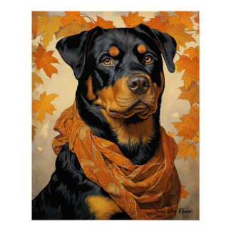 De Rottweiler hond 001 - Odessa Leyendecker Perfect Poster