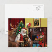 De Rottweiler van de Kerstman Feestdagenkaart (Voorkant / Achterkant)