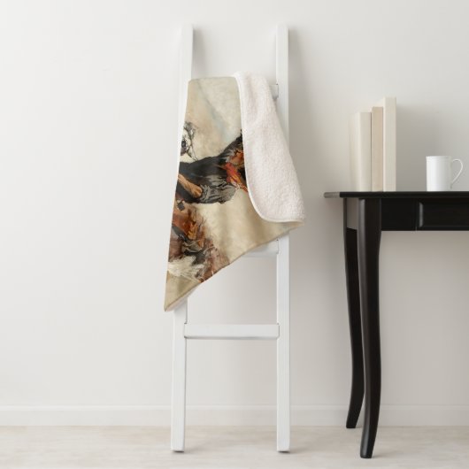 De Roundup Westerse kunst van Frederic Remington Sherpa Deken (In situ)