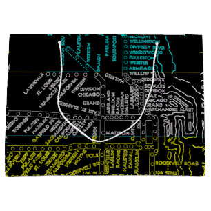 De route van de kaart van het Systeem van Chicago Large Cadeauzakje