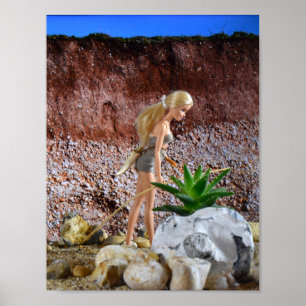 De route verkennen. poster