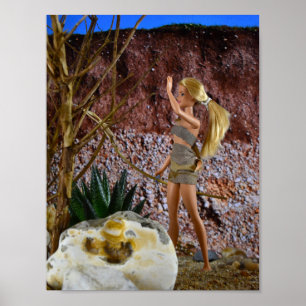 De route verkennen. poster