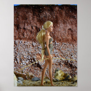 De route verkennen. poster