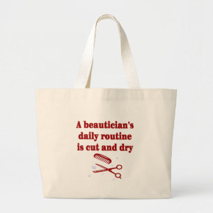 De routine van een schoonheidsspecialist wordt ges grote tote bag