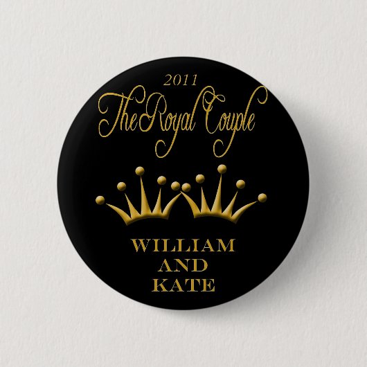 De Royal Couple William en Kate Souvenier Button (Voorkant)