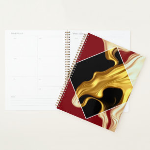 De Royal Flow Planner: Koninklijk Rood & Goud QR Planner
