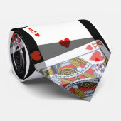 De Royal Flush!  De grote hand! Stropdas (Opgerold)