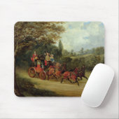De Royal Mail Coach met Passengers (olie op canva) Muismat (Met muis)