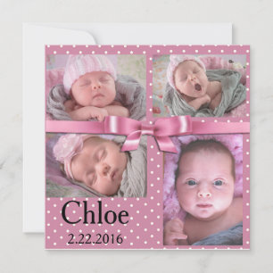 De roze Aankondiging van de Verjaardag van de Stip