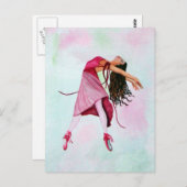 De Roze Ballerina Briefkaart (Voorkant / Achterkant)