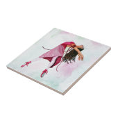 De Roze Ballerina Tegeltje (Zijkant)