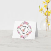 De roze Bloemen van de Kroon van de Brief Kaart (Gele Bloem)