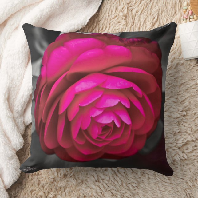 De Roze Camellia Kussen (Deken)