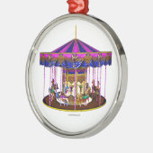 De roze carrousel metalen ornament (Links)