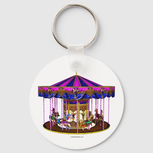De roze carrousel sleutelhanger (Voorkant)