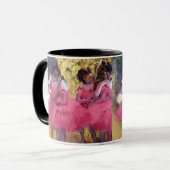 De roze dansers voor de ballet van Edgar Degas Mok (Voorkant links)