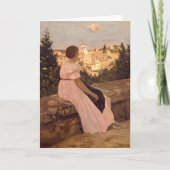 De roze dress | Fré dé ric Bazille Kaart (Voorkant)