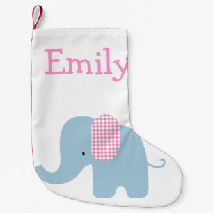 De roze en Blauwe Olifant van het Baby Kleine Kerstsok