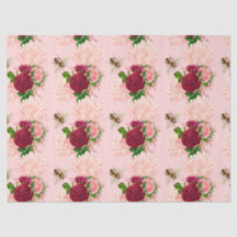 De Roze en Gouden Bij Serie Design 17 Tissue Papie