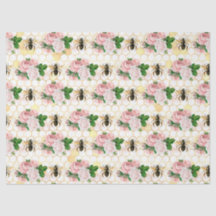 De Roze en Gouden Bij Serie Ontwerp 17 Tissue Papi