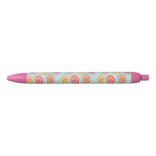 De roze en Groene Pen van de Druk van de Hibiscus