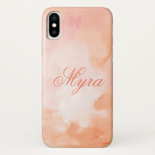 De roze en Perzikse Telefoon van het Ontwerp van d iPhone X Hoesje
