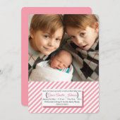 De roze en Witte Aankondiging van de Geboorte van (Voorkant / Achterkant)